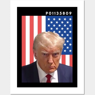 Trump Mugshot Political Satire Funny Trump Design Top Quirky Political Humor Unique Statement Posters and Art